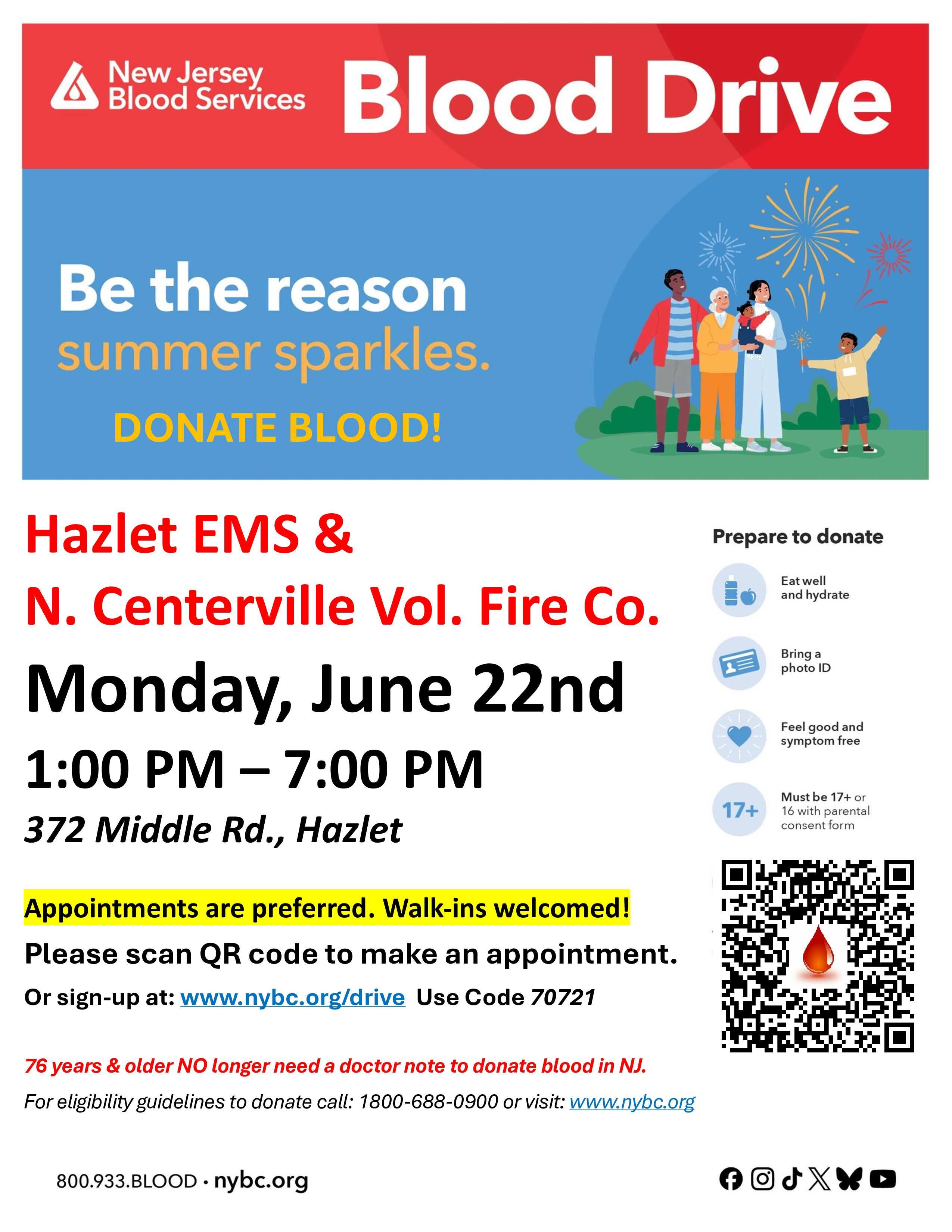 Hazlet Community Blood Drive