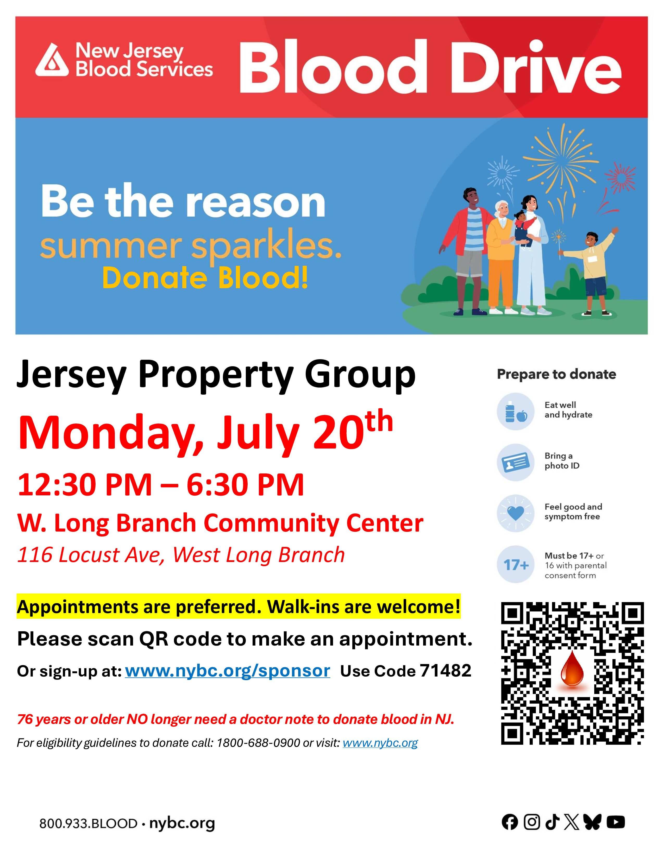 West Long Branch Community Blood Drive