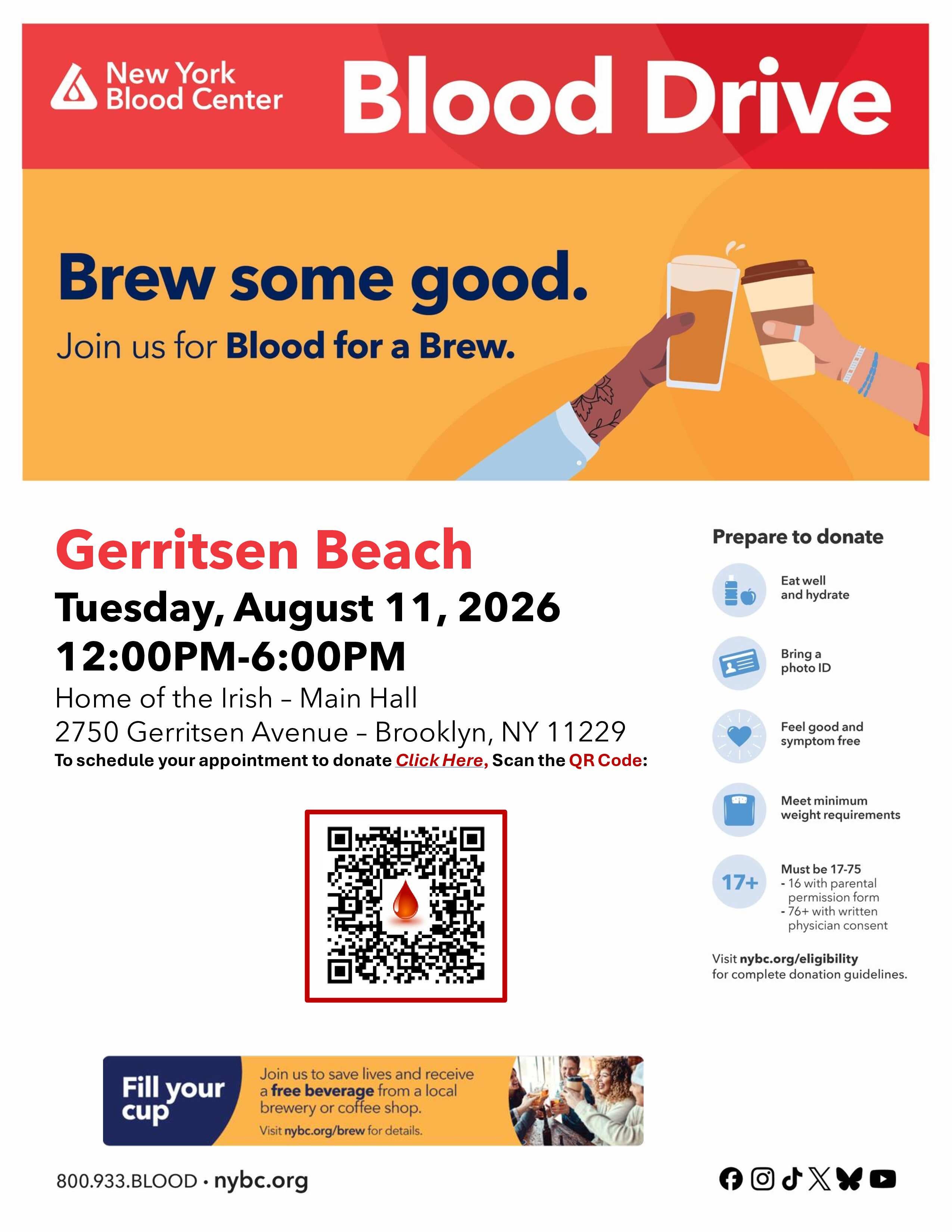 Gerritsen Beach Community Blood Drive - Blood for a Brew!