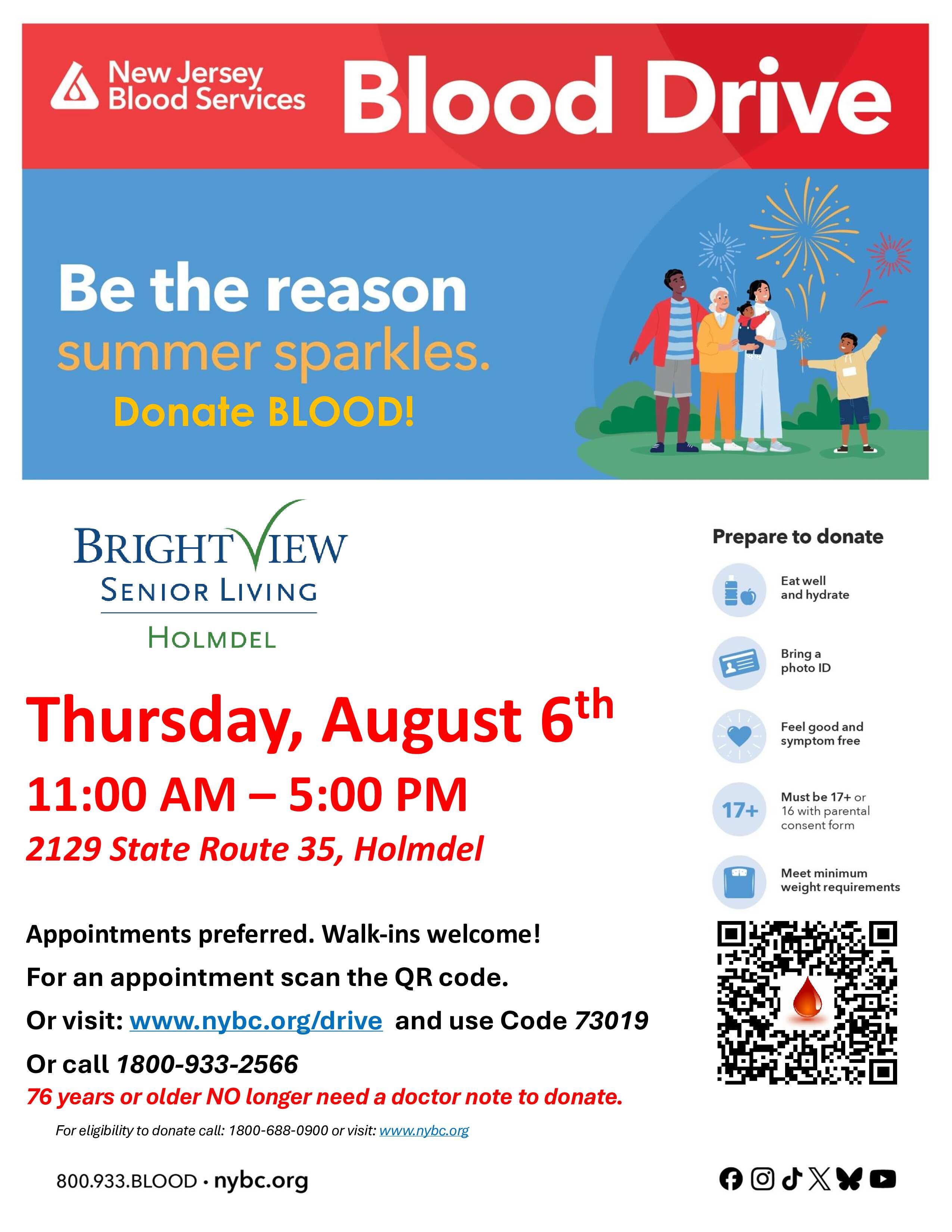 Holmdel Community Blood Drive