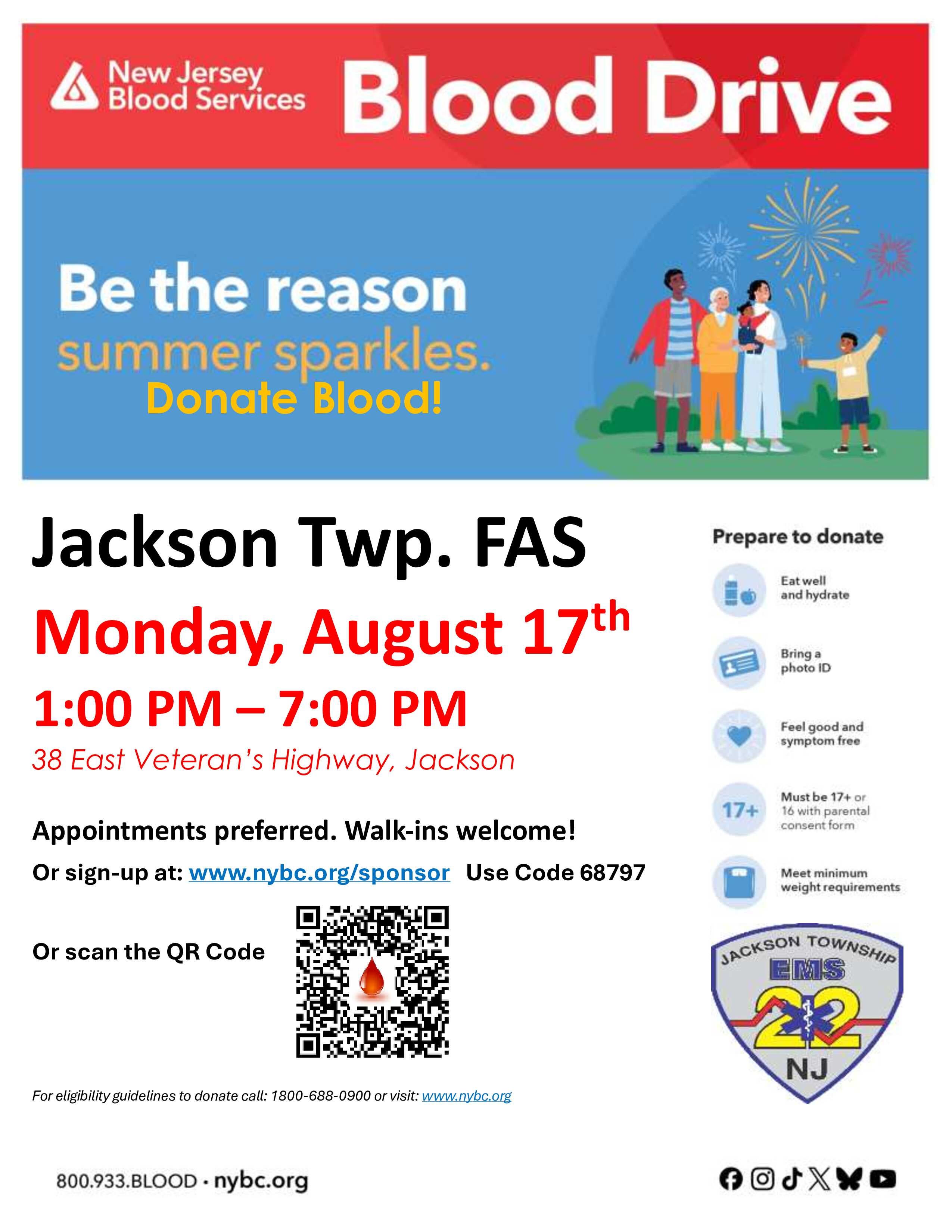 Jackson Community Blood Drive