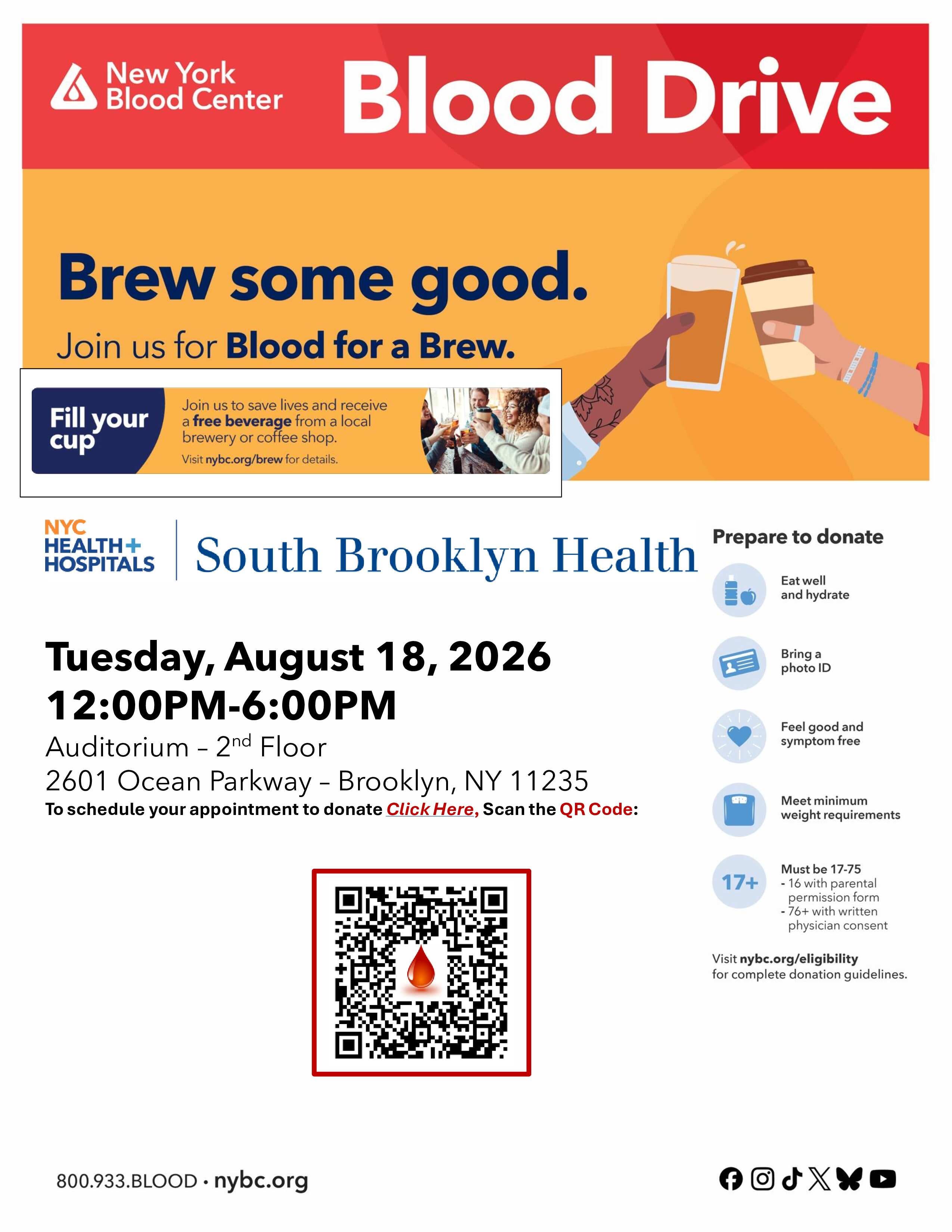 Sheepshead Bay Community Blood Drive - Blood for a Brew
