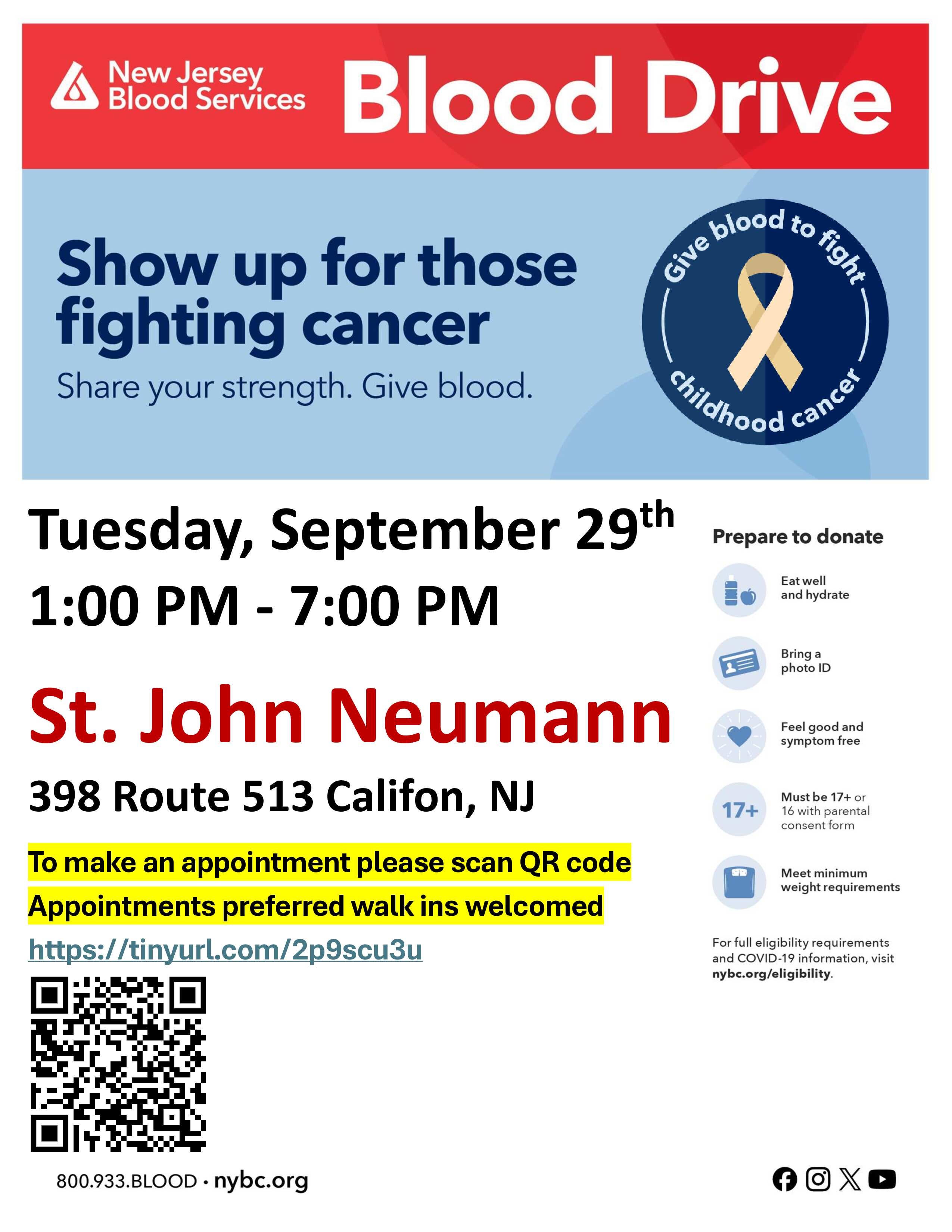 Califon Community Blood Drive