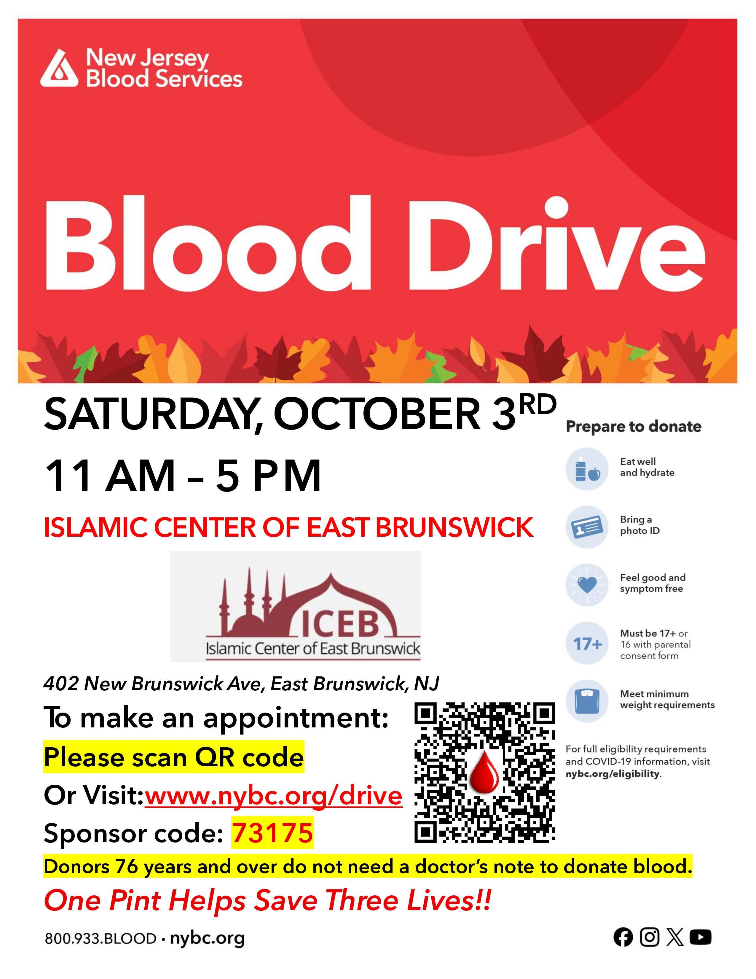 East Brunswick Community Blood Drive