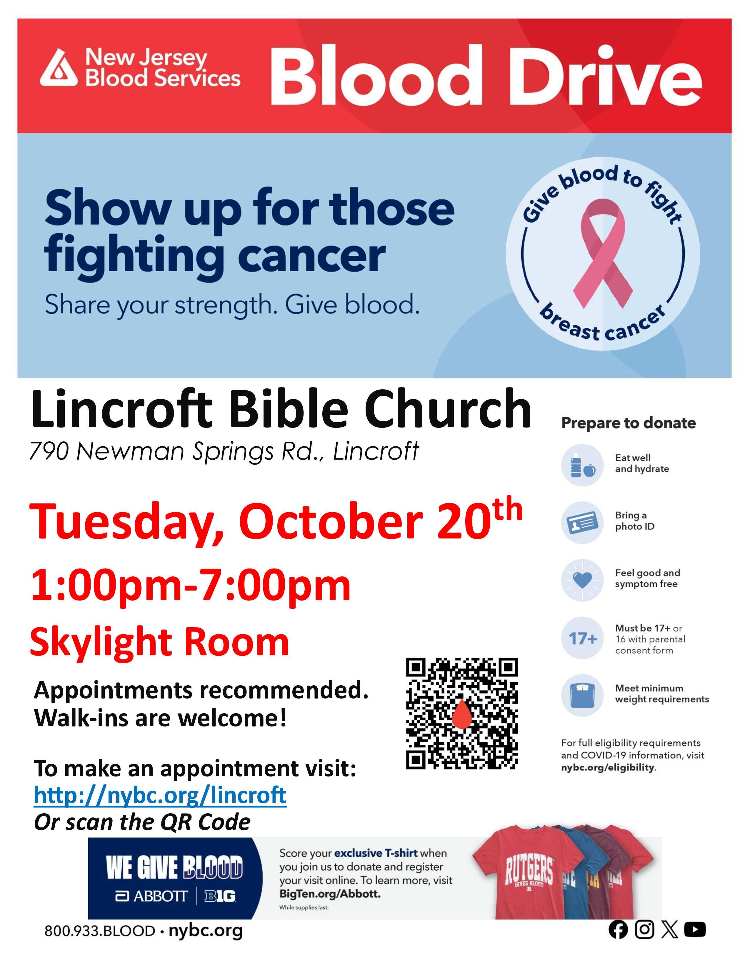 Lincroft Community Blood Drive