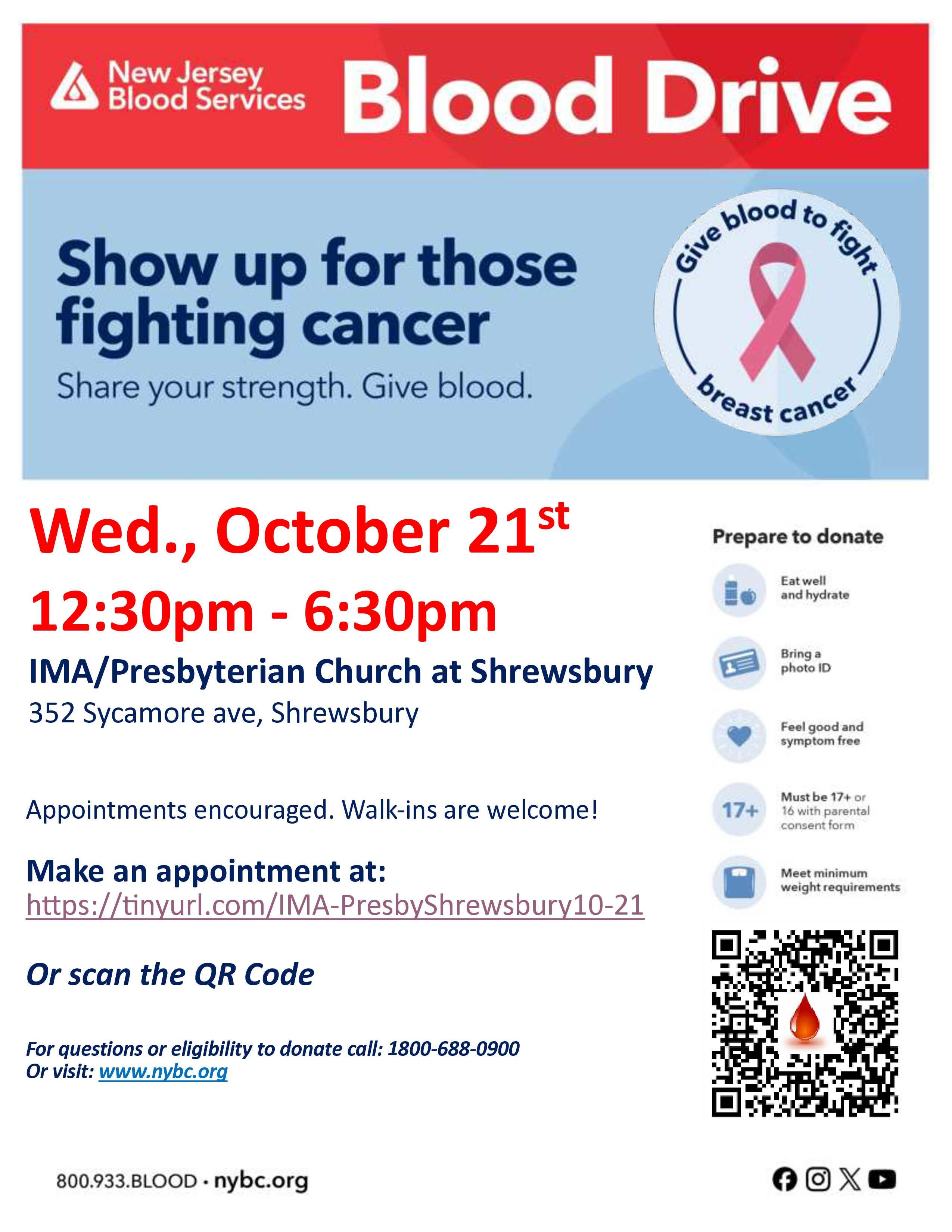Shrewsbury Community Blood Drive