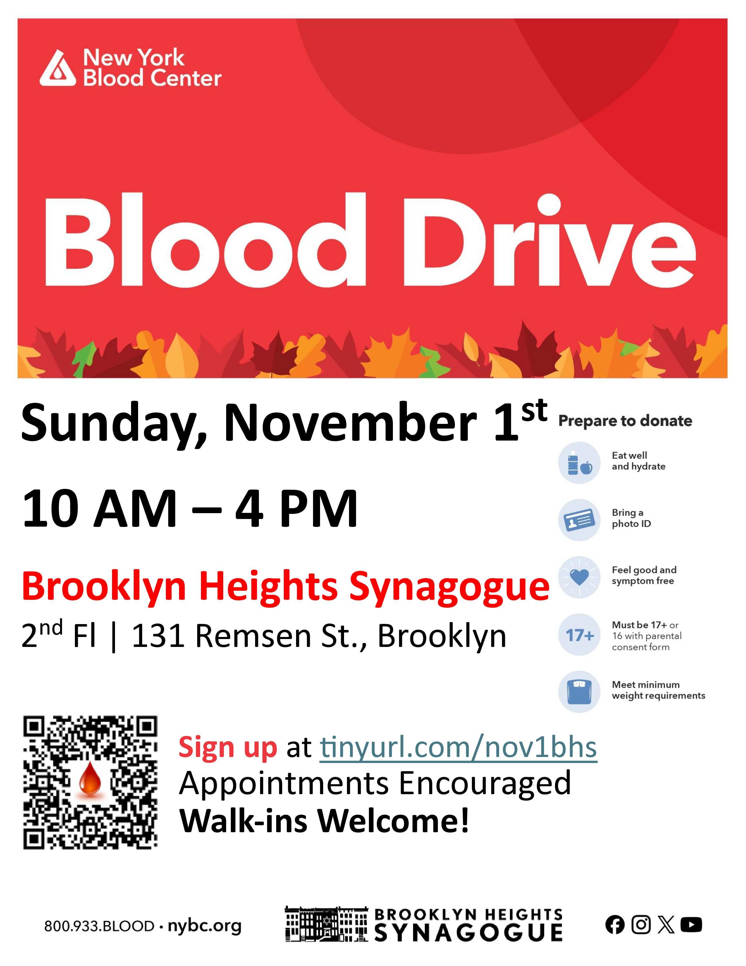 Brooklyn Heights Community Blood Drive