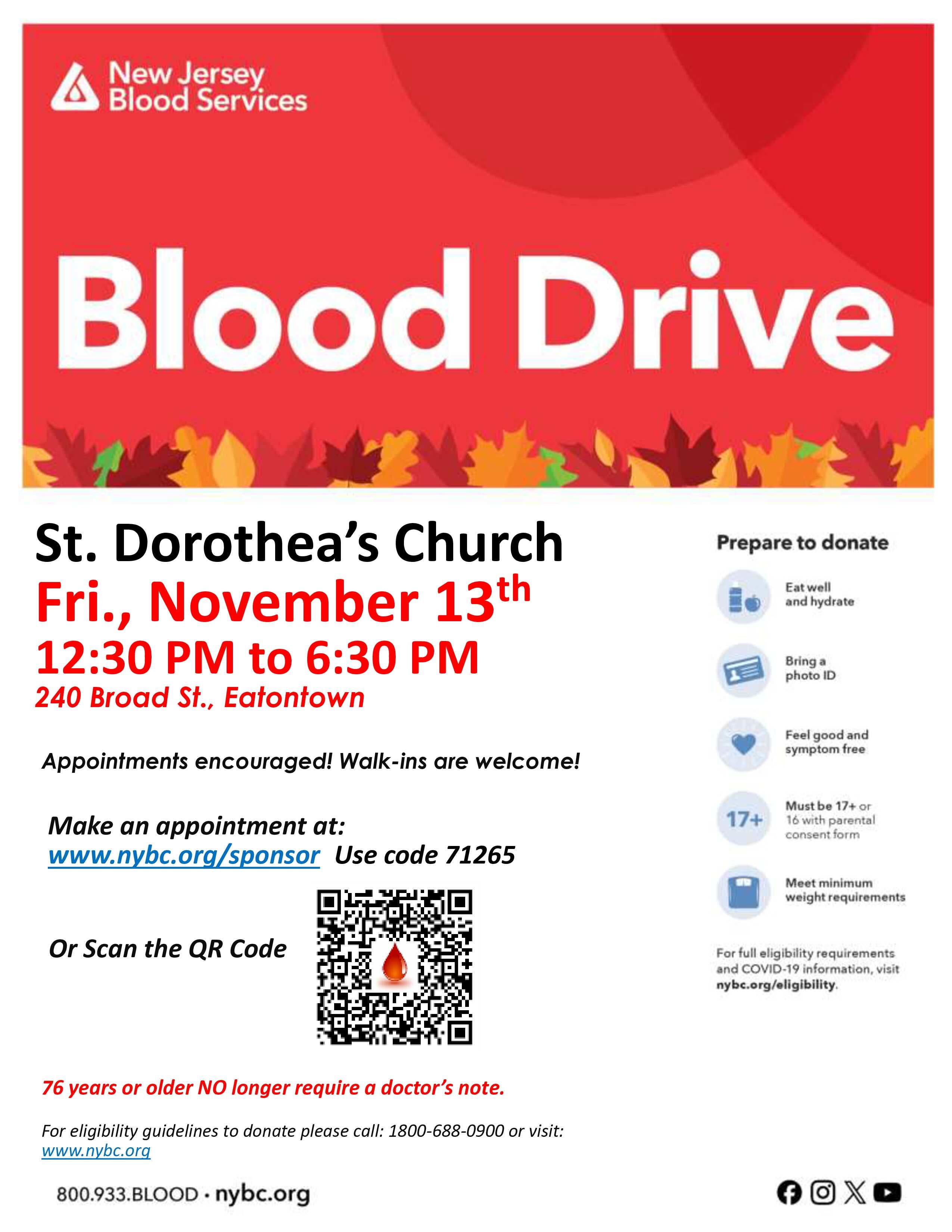 Eatontown Community Blood Drive