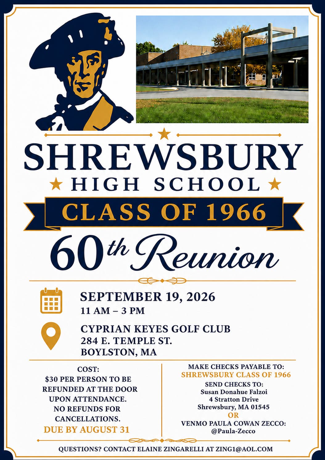 Shrewsbury High School Class Of 1966 60th Reunion