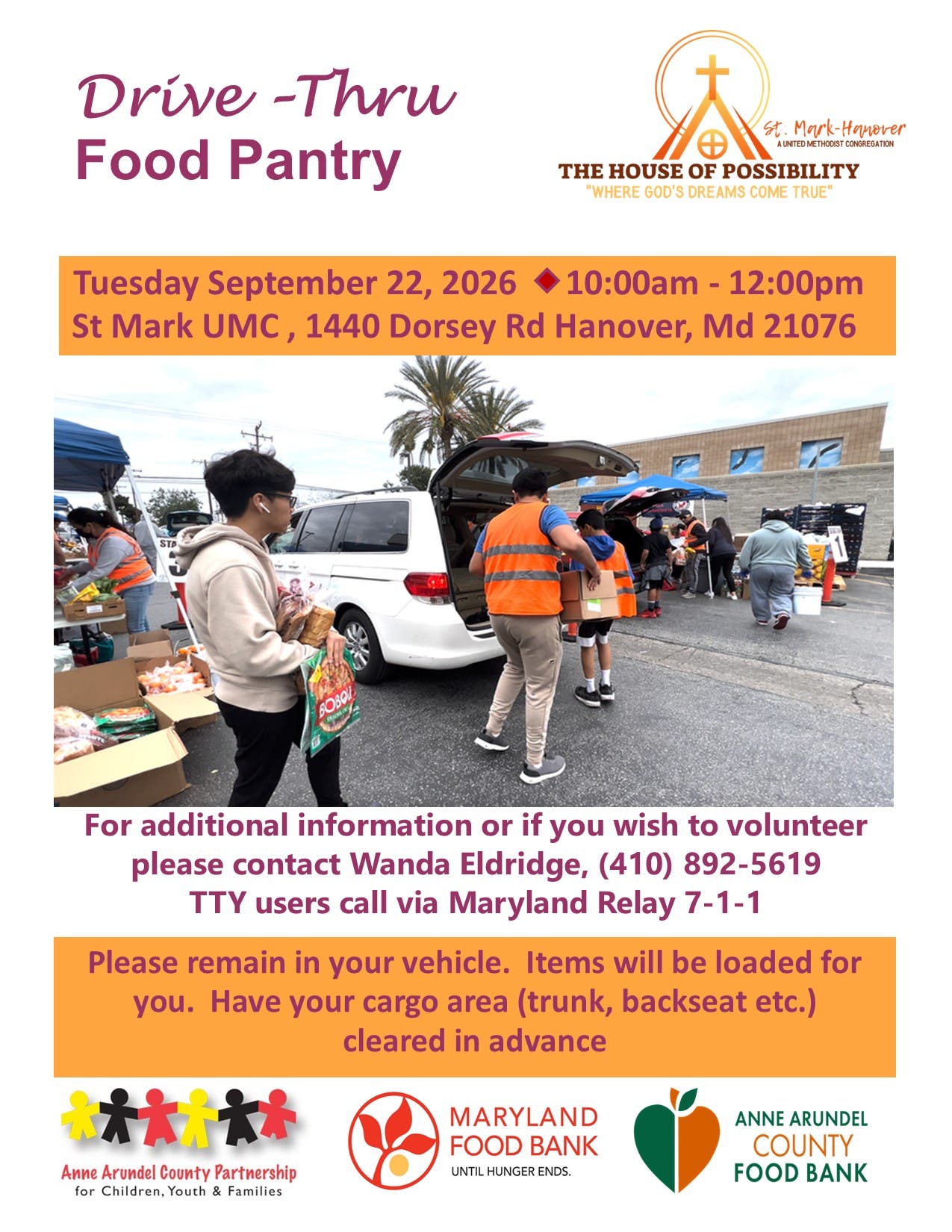 Drive-Thru Food Pantry