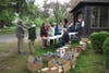 Free tree sapling distribution at Arbor Day