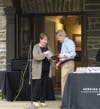 Karen Chigounis presents Appearance Award to John Gibson for the Tree Committee Pruning project