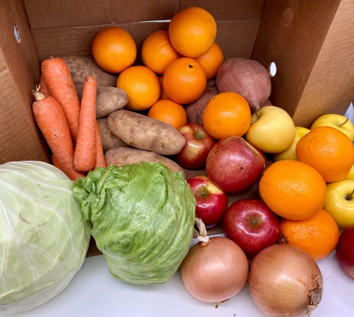 sign up for produce and food boxes at the Y