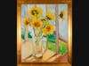 Suzanne Packer’s oil painting of sunflowers is among the Falmouth Art Center’s auction items available for bidding online and currently on display at Falmouth Art Center.