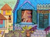 A fiber artwork of a child sleeping in India, from Salley Mavor’s new children’s picture book, “My Bed, Enchanting Ways to Fall Asleep Around the World.” She took two years to handstitch all the illustrations.
