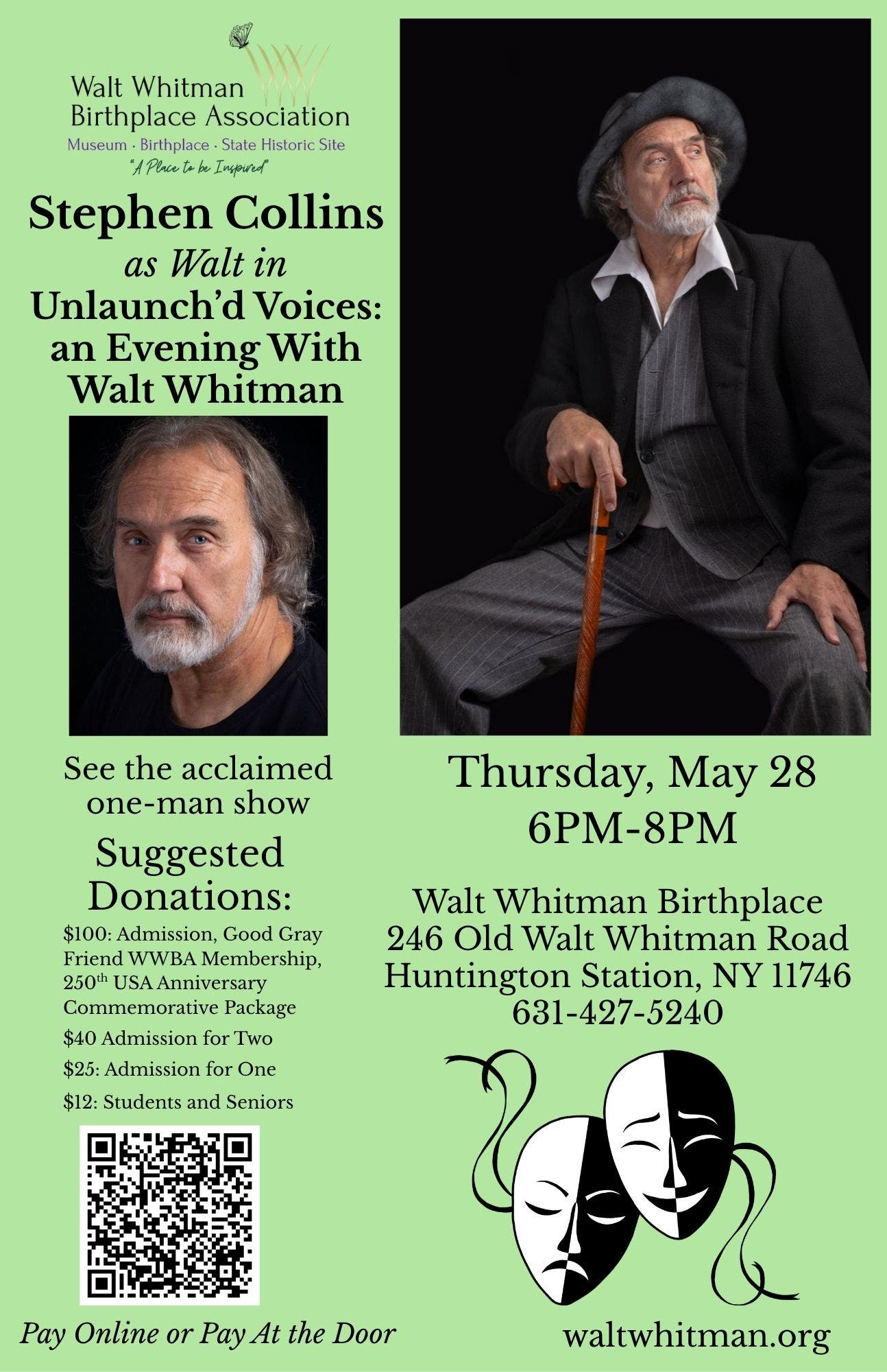 Unlaunch'd Voices: An Evening with Walt Whitman