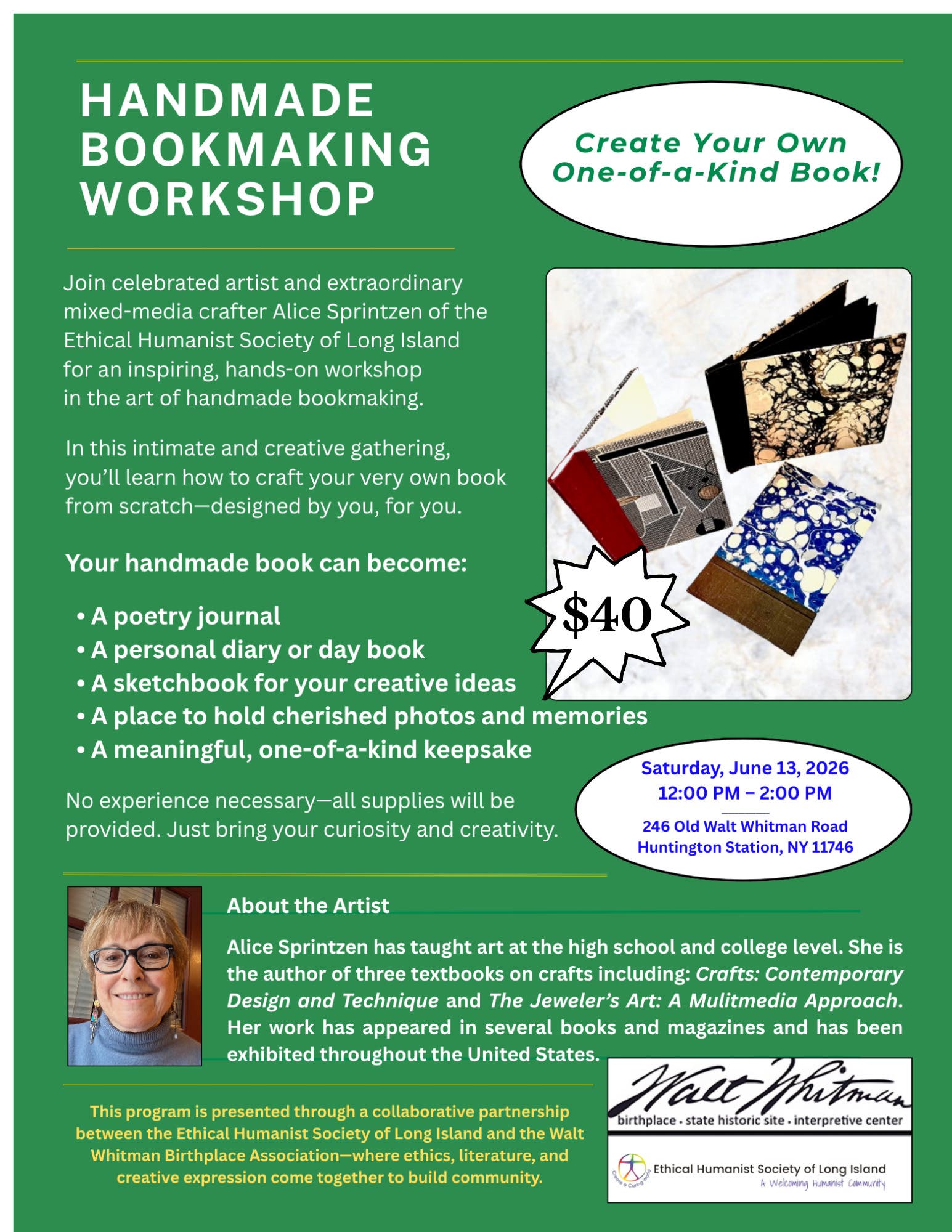 Handmade Bookmaking Workshop