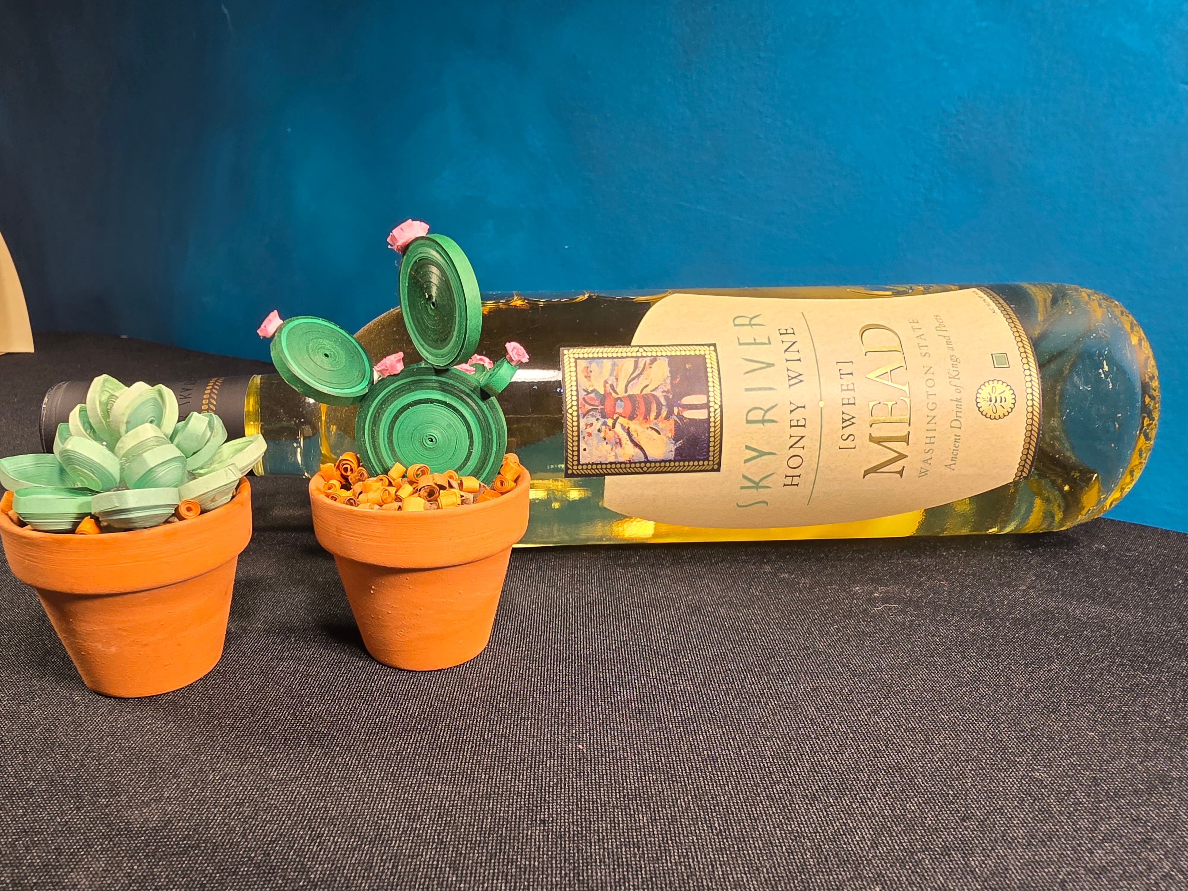 Quilled Succulents, no watering required.