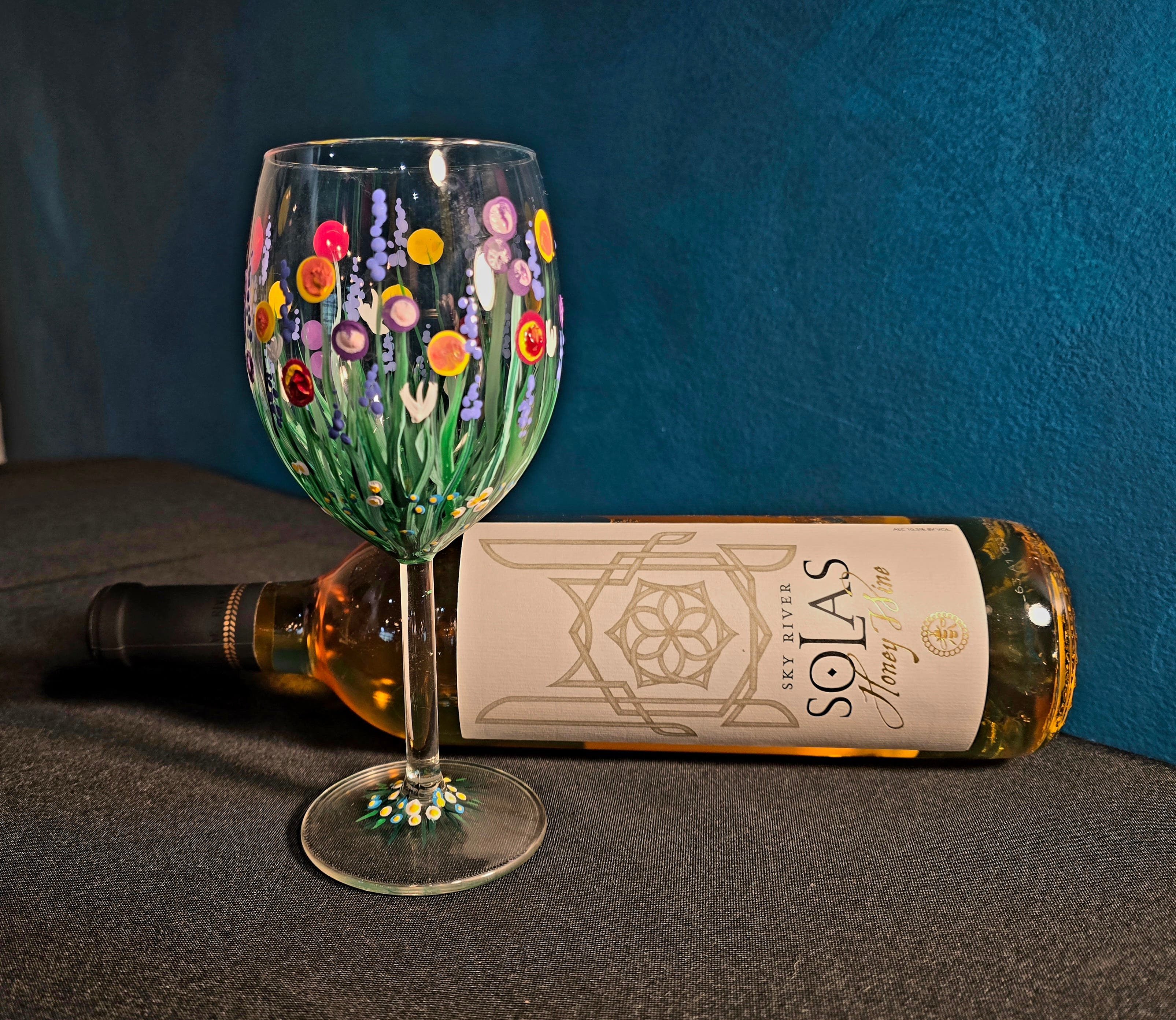 Dots! Painted wine glasses