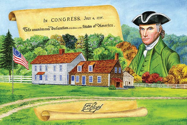 Unveiling of Painting of signer of Declaration of Independence, William Floyd by Elaine Thompson