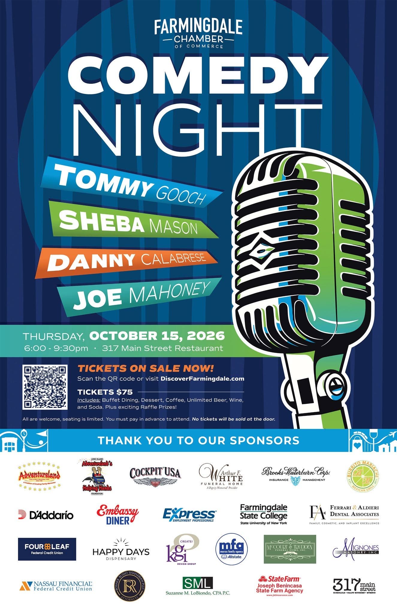 15th Annual Comedy Night ~ Farmingdale Chamber of Commerce
