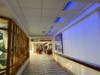 The hall on GBMC's main floor by Spiritual Support Services has blue lights to help remind the community to stay up to date on colorectal cancer screening.