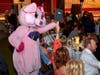 Piggie Bear High Fives a Guest 