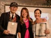 Dr. James Lin and California State Treasure Fiona Ma (center) with ELF Founder/CEO Mara James at the 2022 Comedy Night