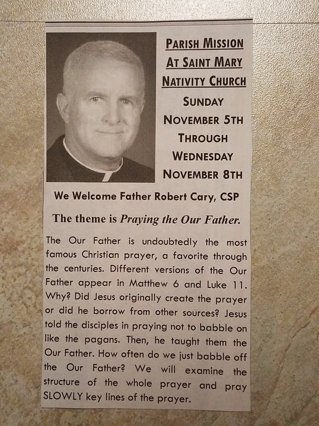 Parish Mission at St. Mary Nativity Church Joliet, IL Patch