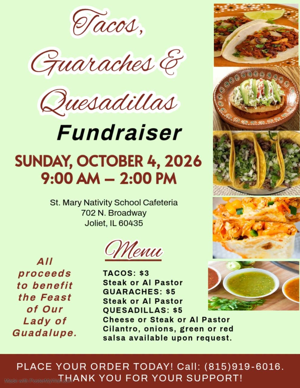 Tacos, Guaraches & Quesadillas Fundraiser
