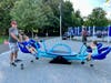 Children play at the Miracle League Playground.