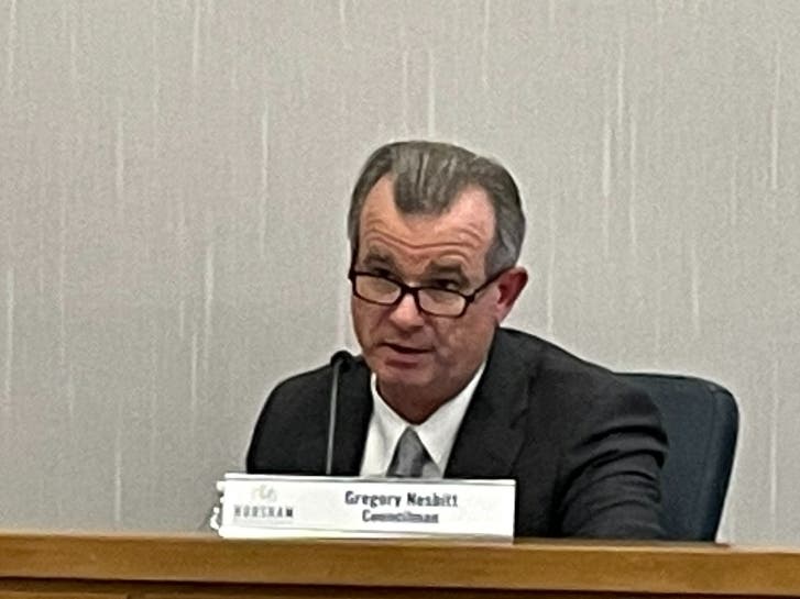 Horsham Township Councilman Gregory Nesbitt announced his resignation Wednesday night after serving 19 years.