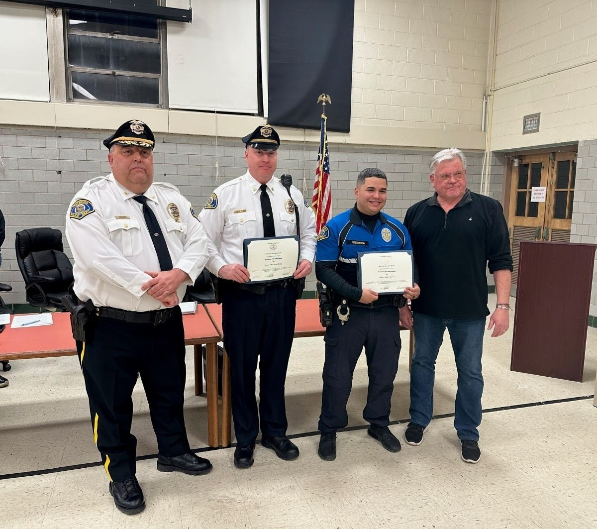 Commendations were awarded to the police officers, an EMT, and paramedics who helped save the life of a Hatboro resident last March.