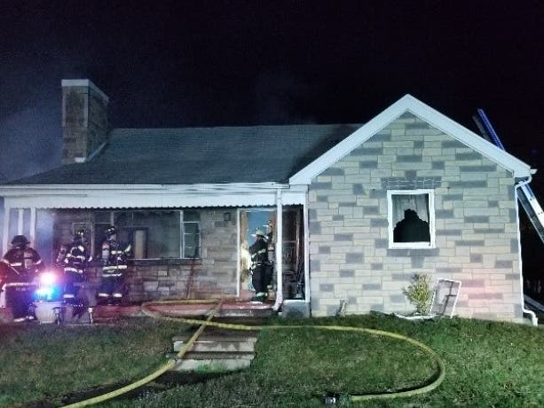 An elderly man is in critical condition after a Kings Lane fire in Bensalem Township Friday morning. Fire officials are investigating.
