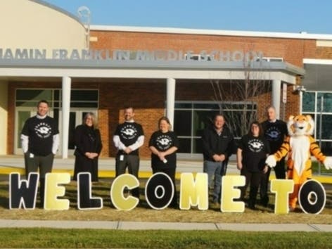 A ribbon-cutting ceremony takes place Saturday for the Benjamin Franklin Middle School in Bristol Township.