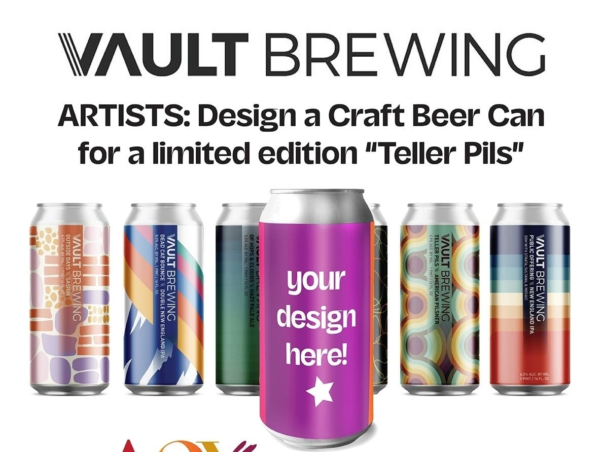 The AOY Art Center in Lower Makefield Township is seeking artists to design a pilsner craft beer can for the Vault Brewing Company in Yardley.