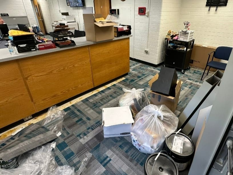The Joseph Ferderbar Elementary School suffered some flood damage after a pipe burst over the Fourth of July weekend.
