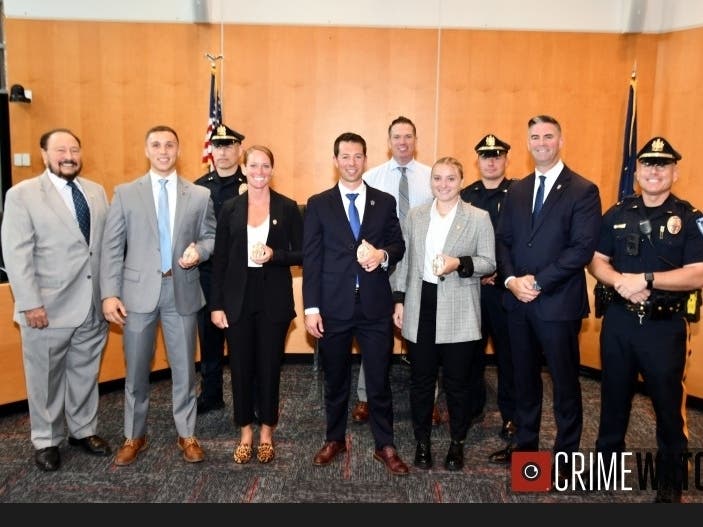 Four new police officers have joined the Bensalem Township Police Department after being sworn in by Mayor Joseph DiGirolamo Monday.