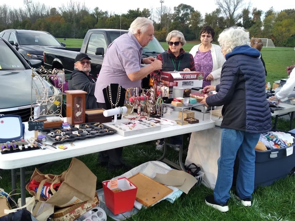 A community yard sale takes place Sunday to benefit the Fallsington Library. The event will be held at Falls Township Community Park.