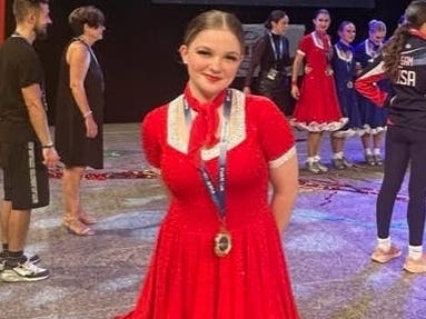 William Tennent High School Senior Sami Auspitz and USA Tap Dance Team took gold in the Olympics of Dance last week.