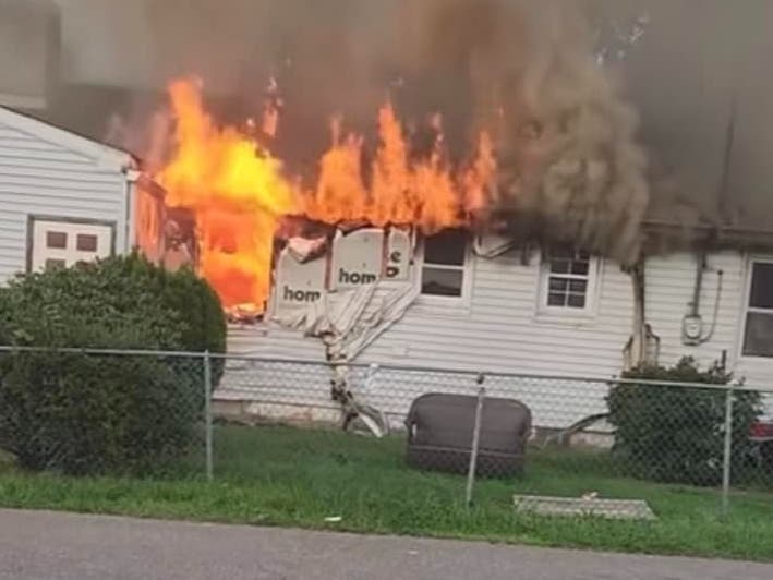 A fire gutted a home in the Warminster Heights neighborhood late Monday evening, fire officials said.
