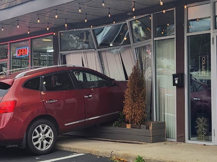 The Lower Southampton Township Fire Marshal said a car crashed into Gusto Italian Restaurant in Feasterville Saturday afternoon.
