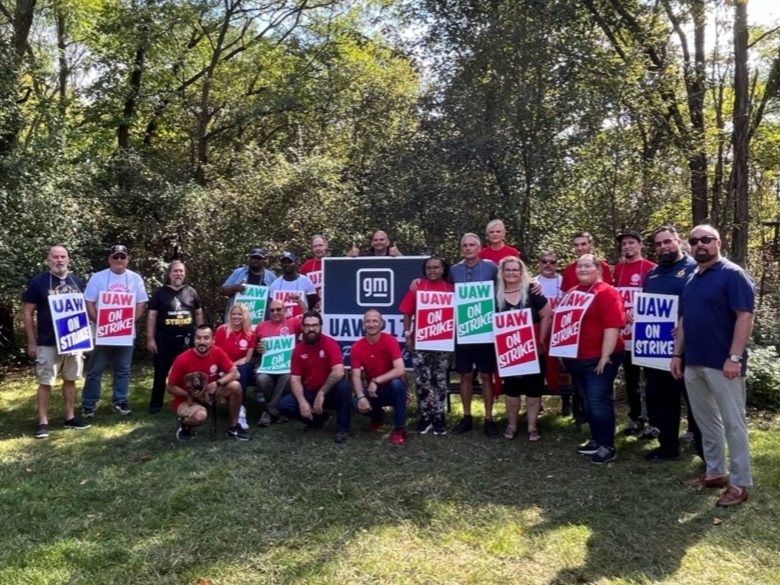 Striking UAW workers at a General Motors parts distribution center in Langhorne were praised by U.S. Senator John Fetterman, who had joined their picket line in solidarity last month.