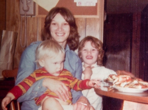 Joy Hibbs of Croydon poses with her two children. The Bristol Township man found guilty for her murder was sentenced to life in prison Friday.