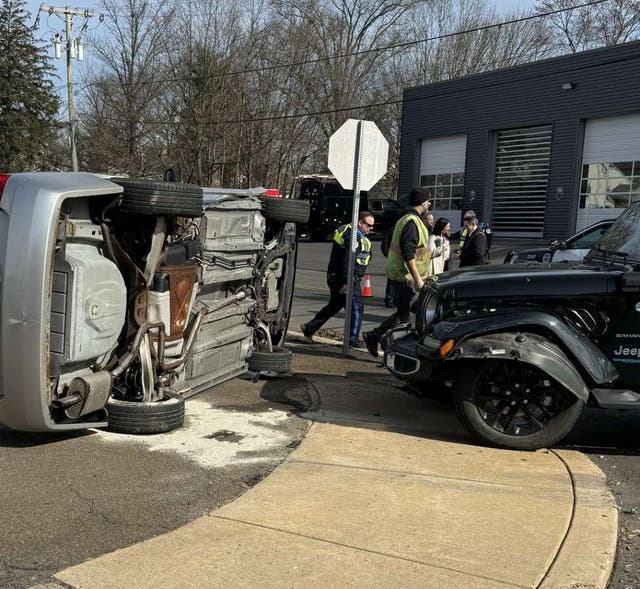 Driver Freed After Car Flips On Side In Upper Southampton Twp. | Upper ...
