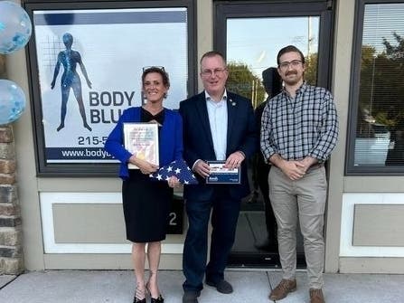State Rep. Brian Munroe was on hand for Body By Blueprint's grand opening ceremony on Saturday.