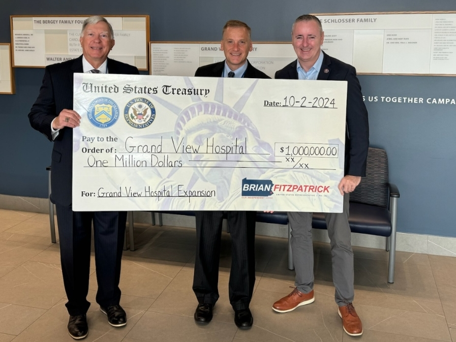Grand View Health, which serves Bucks and Montgomery counties, is expanding courtesy of a $1 million grant 