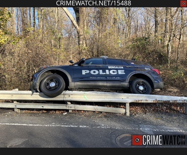 Bensalem Police said one of its police officers was involved in a crash on Galloway Road on Wednesday.