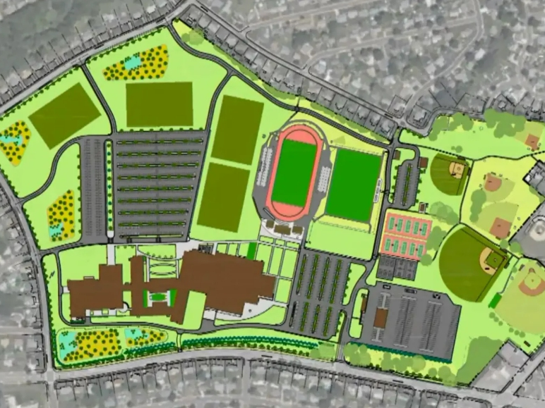 The Falls Township Supervisors approved plans for the new high school that serves several Lower Bucks County communities.