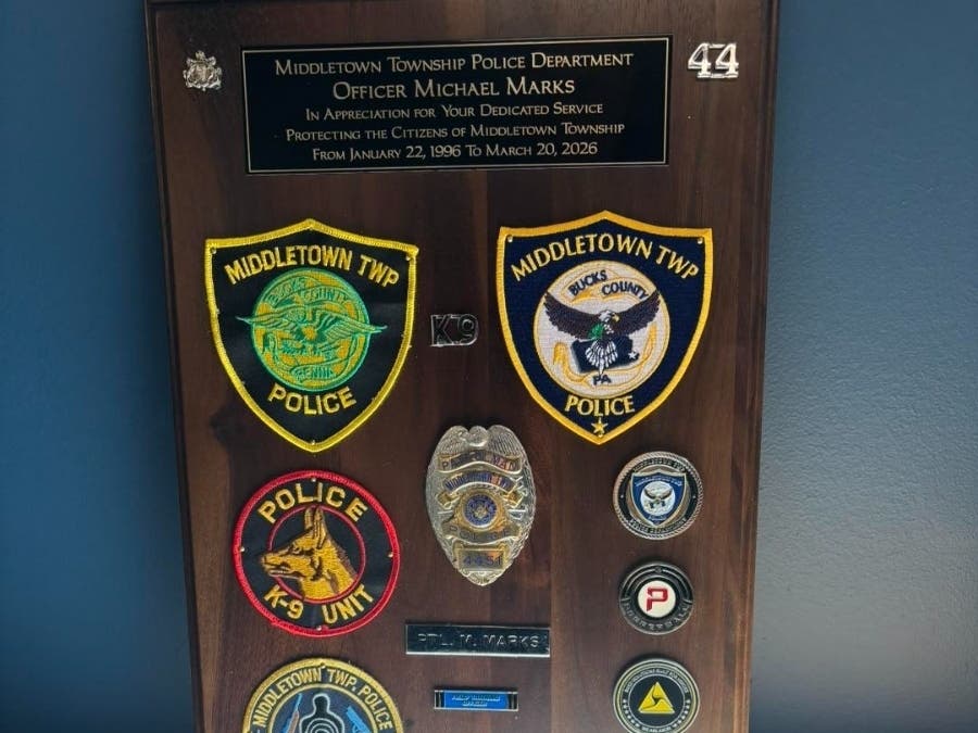 Middletown Township Supervisors honored some recent retirees from township offices and the police department.